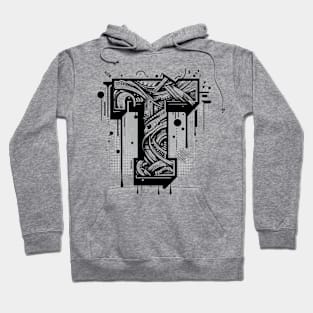 Letter T design graffity style Hoodie